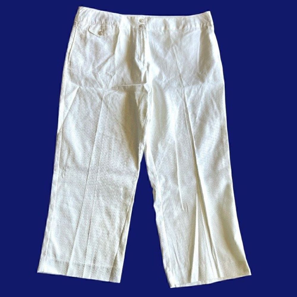 NWT George size 16 modern fit white capris